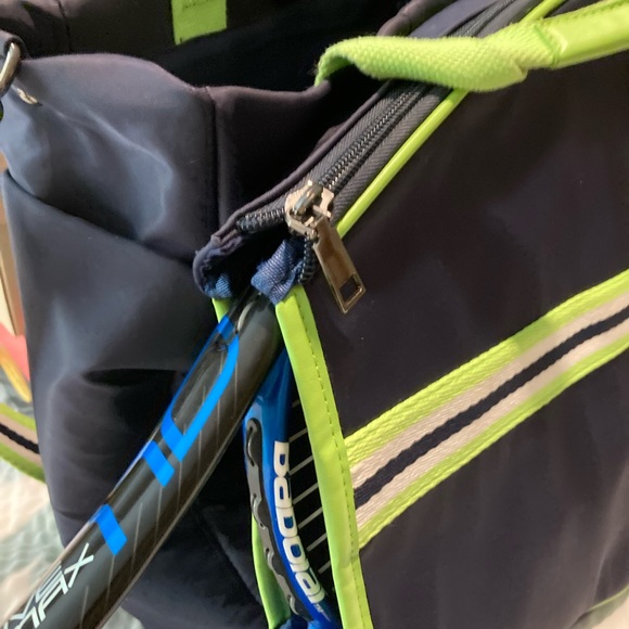 Prenelove Tofino Tennis Bag - Navy Neon, Weatherproof - Picture 3 of 5